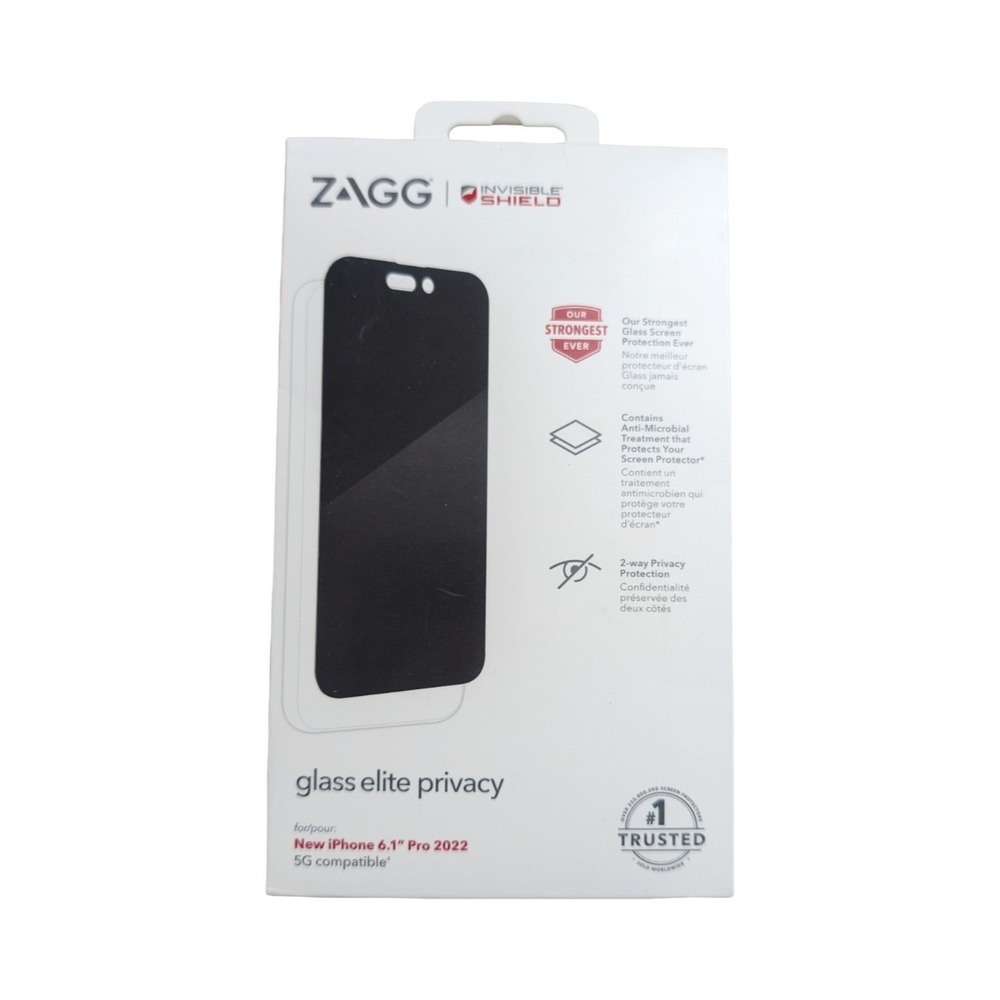 Aa9-N ZAGG‎ invisible Shield Screen Protector Elite Privacy iPhone 14 Pro 5G